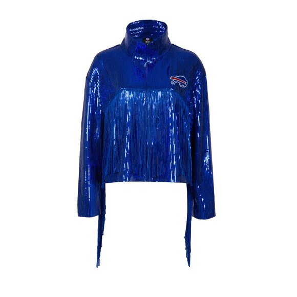 BNT Buffalo Bills Team Color Fringe Jacket - Picture 2 of 2